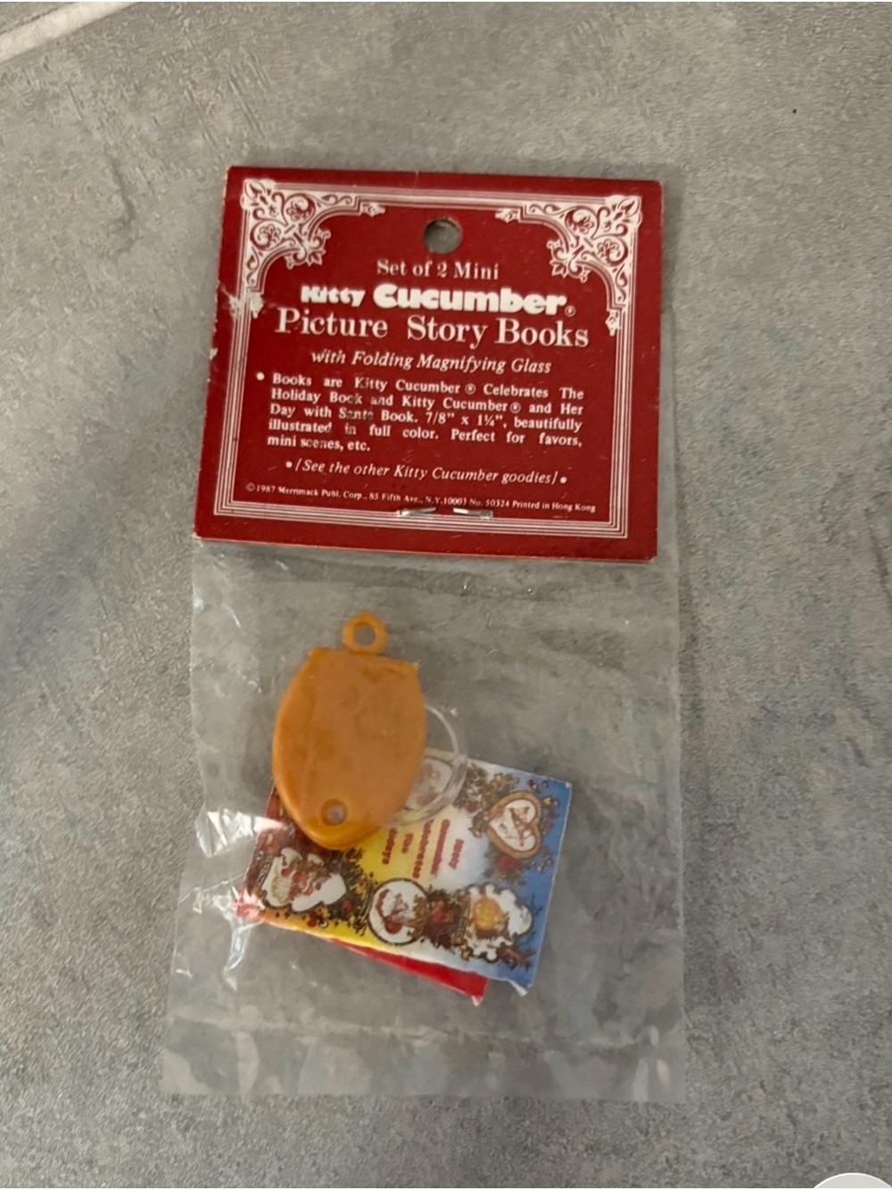 Vintage Kids Miniature Book Toy - Red